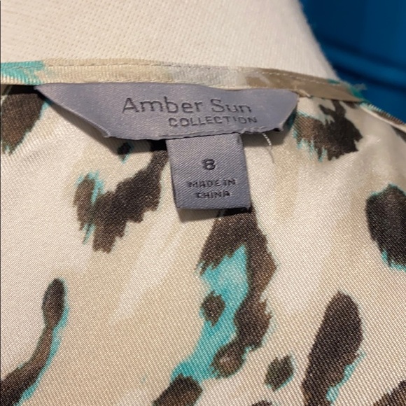 100% silk blouse, chick cheetah print - Picture 3 of 6